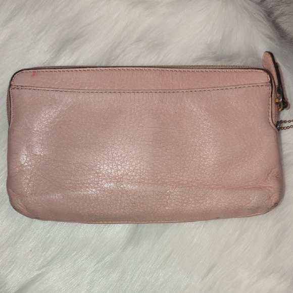 Coach Pink Leather Wristlet - Picture 3 of 14